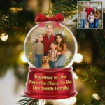 Custom Family Photo Ornament 2025 - Personalized Smiling Christmas Decoration - Unique Lenticular Keepsake - Holiday Gift for Loved Ones
