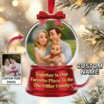 Custom Family Photo Ornament 2025 - Personalized Smiling Christmas Decoration - Unique Lenticular Keepsake - Holiday Gift for Loved Ones - Image 4