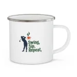 Swing Sip Repeat Enamel Camping Mug - Image 6