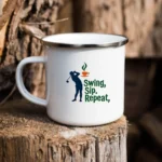 Swing Sip Repeat Enamel Camping Mug