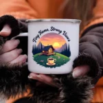 Tiny Home Enamel Camping Mug