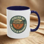 Vegan Foodie Mug – “Fueled by Plants & Noodles” Cute Bowl Design - Image 35