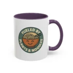 Vegan Foodie Mug – “Fueled by Plants & Noodles” Cute Bowl Design - Image 25