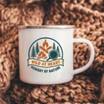 Wild at Heart, Hungry by Nature Enamel Camping Mug