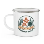 Wild at Heart, Hungry by Nature Enamel Camping Mug - Image 3
