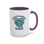 World’s Kindest Nurse Mug – Heart Globe Design Appreciation Gift - Image 49