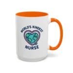 World’s Kindest Nurse Mug – Heart Globe Design Appreciation Gift - Image 29