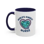 World’s Kindest Nurse Mug – Heart Globe Design Appreciation Gift - Image 8