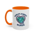 World’s Kindest Nurse Mug – Heart Globe Design Appreciation Gift - Image 14