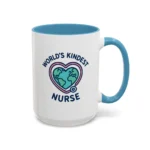 World’s Kindest Nurse Mug – Heart Globe Design Appreciation Gift - Image 44